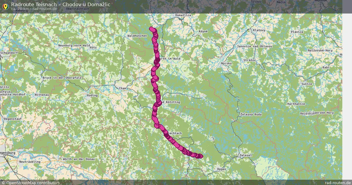 Radtour Teisnach – Chodov U Domažlic
