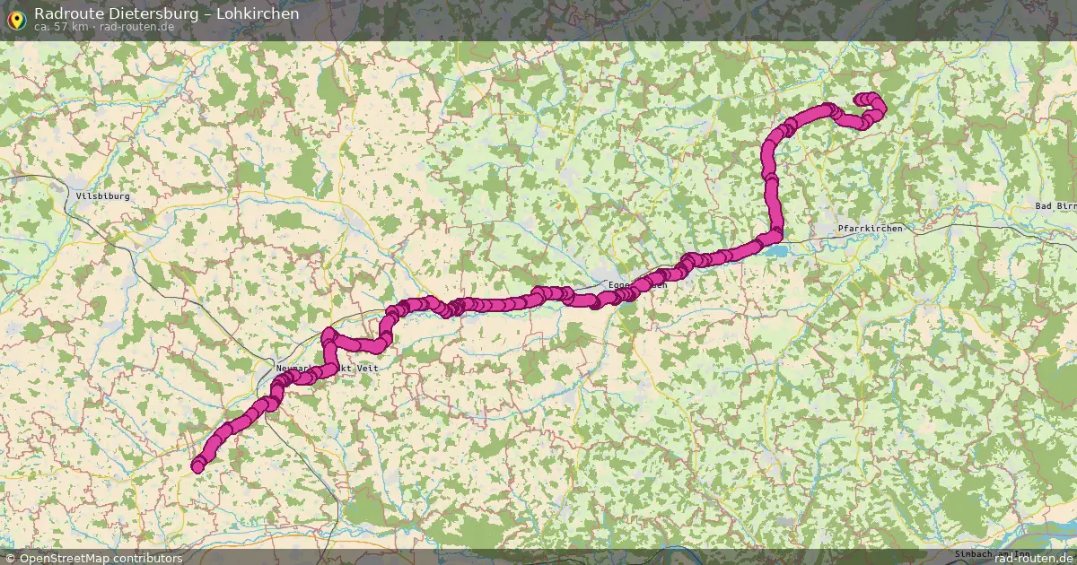 Fahrradroute Dietersburg – Lohkirchen