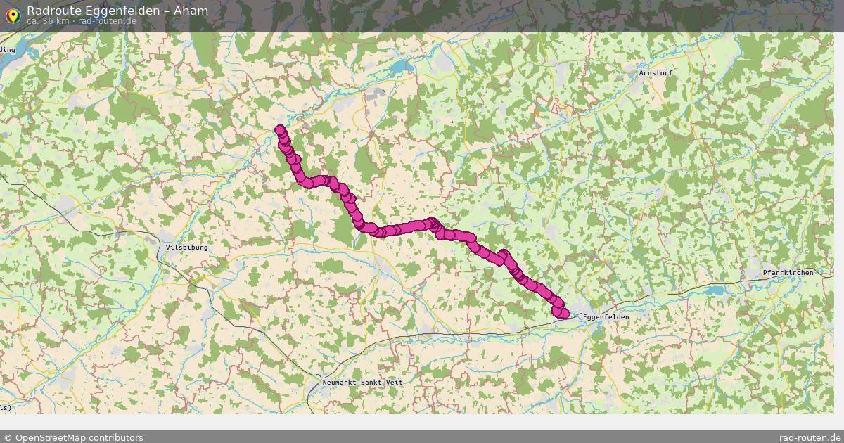 Fahrradroute Eggenfelden – Aham (36 km) – Rad-Routen.de
