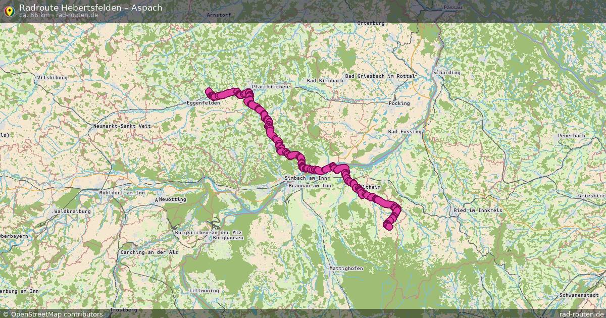 Fahrradroute Hebertsfelden – Aspach