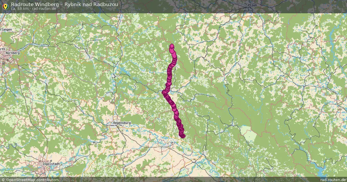 Radtour Windberg – Rybník Nad Radbuzou