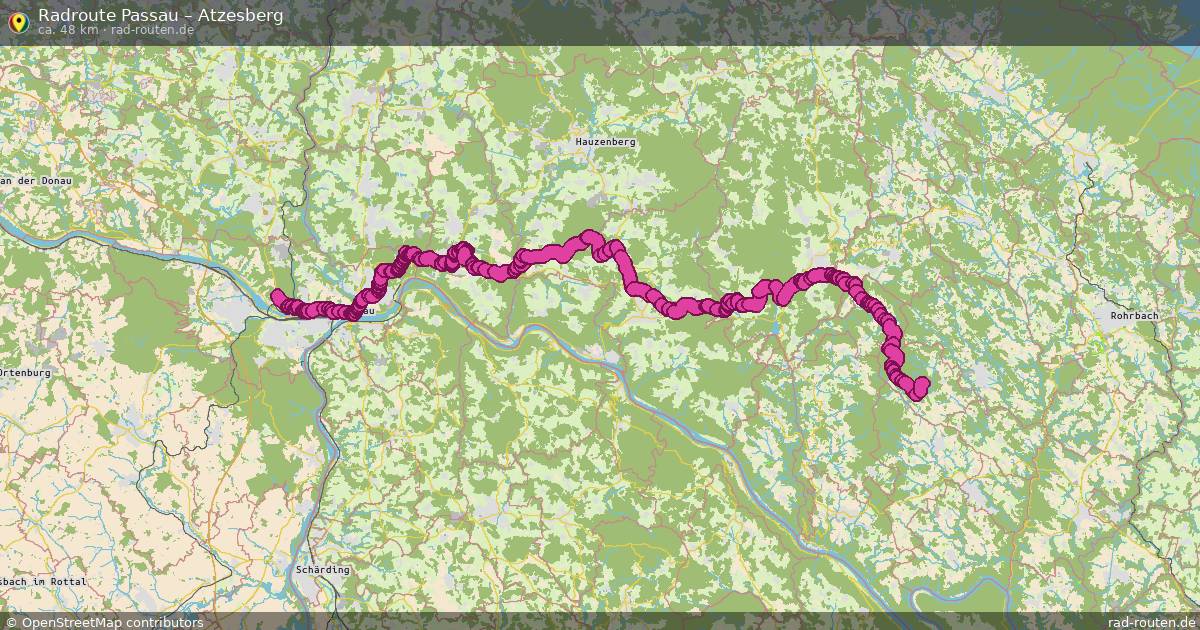 Fahrradroute Passau – Atzesberg