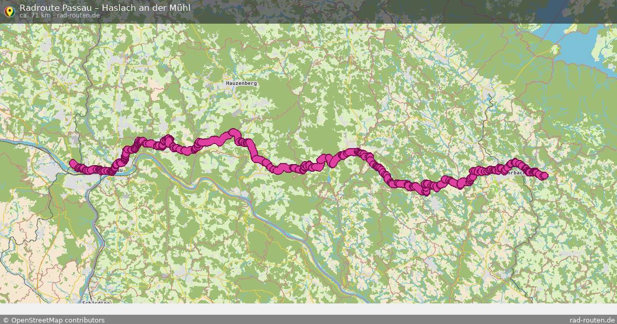 Fahrradroute Passau – Haslach An Der Mühl