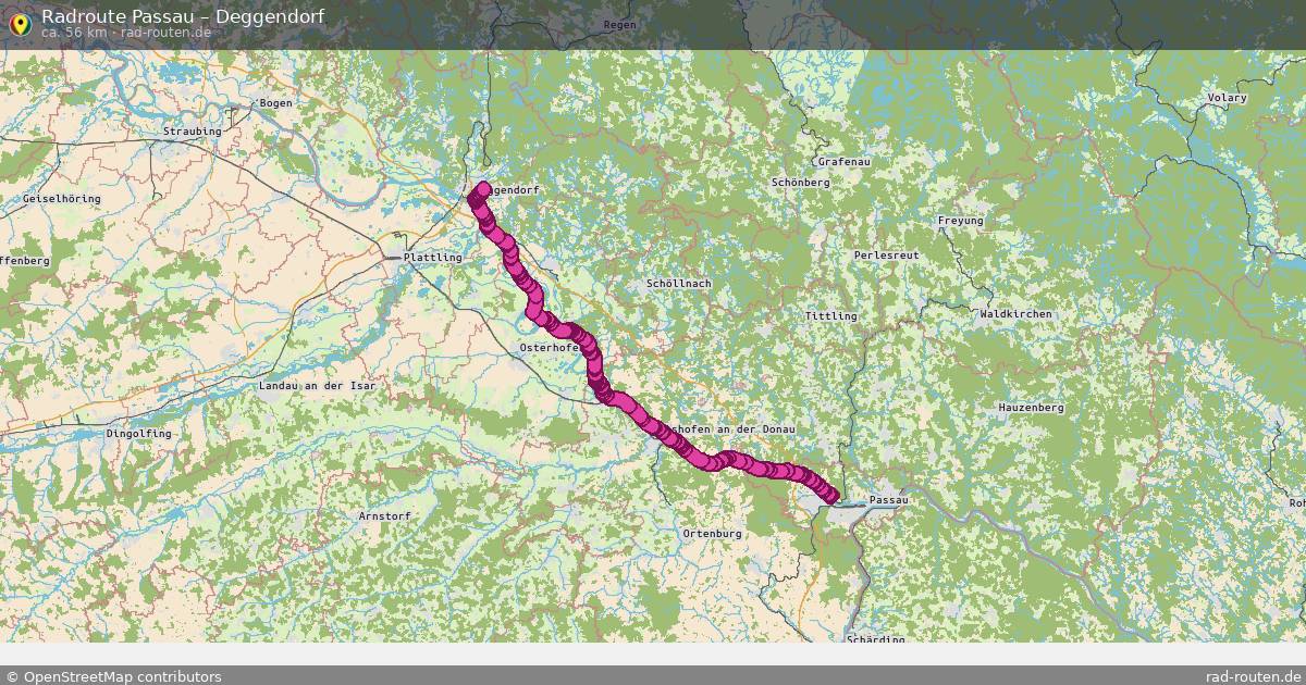 Fahrradroute Passau – Deggendorf