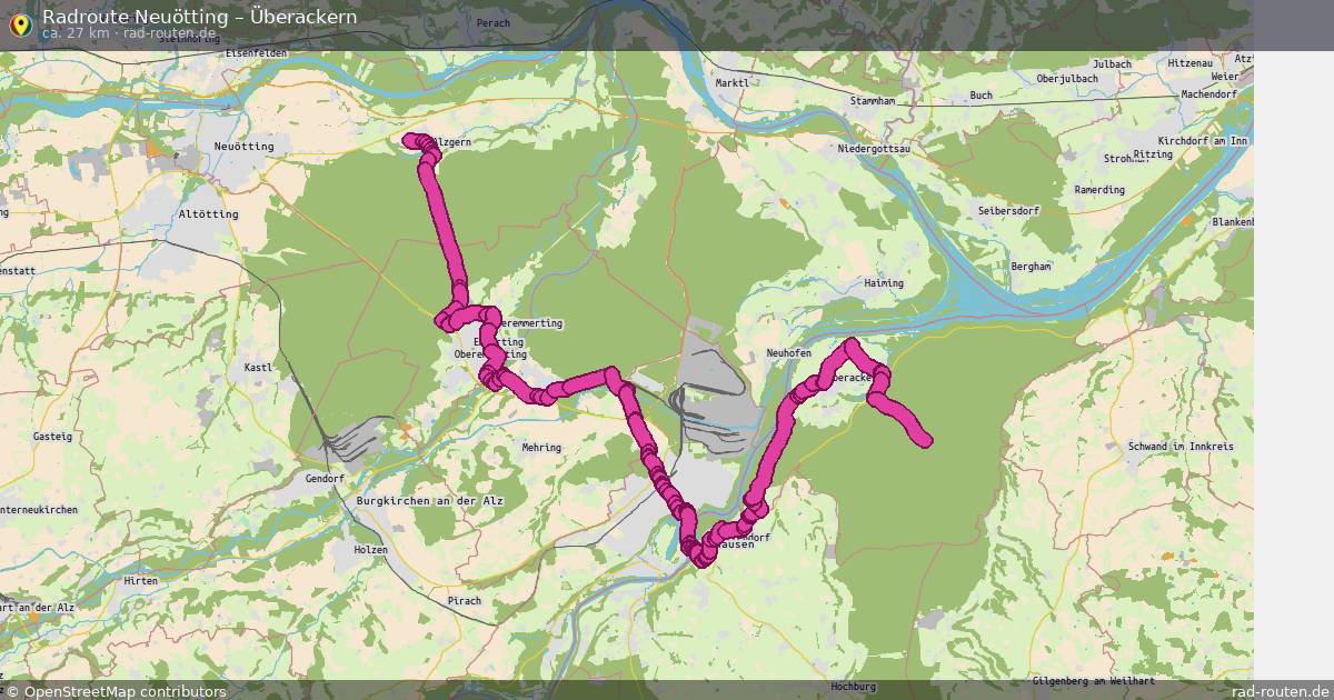 Fahrradroute Neuötting – Überackern