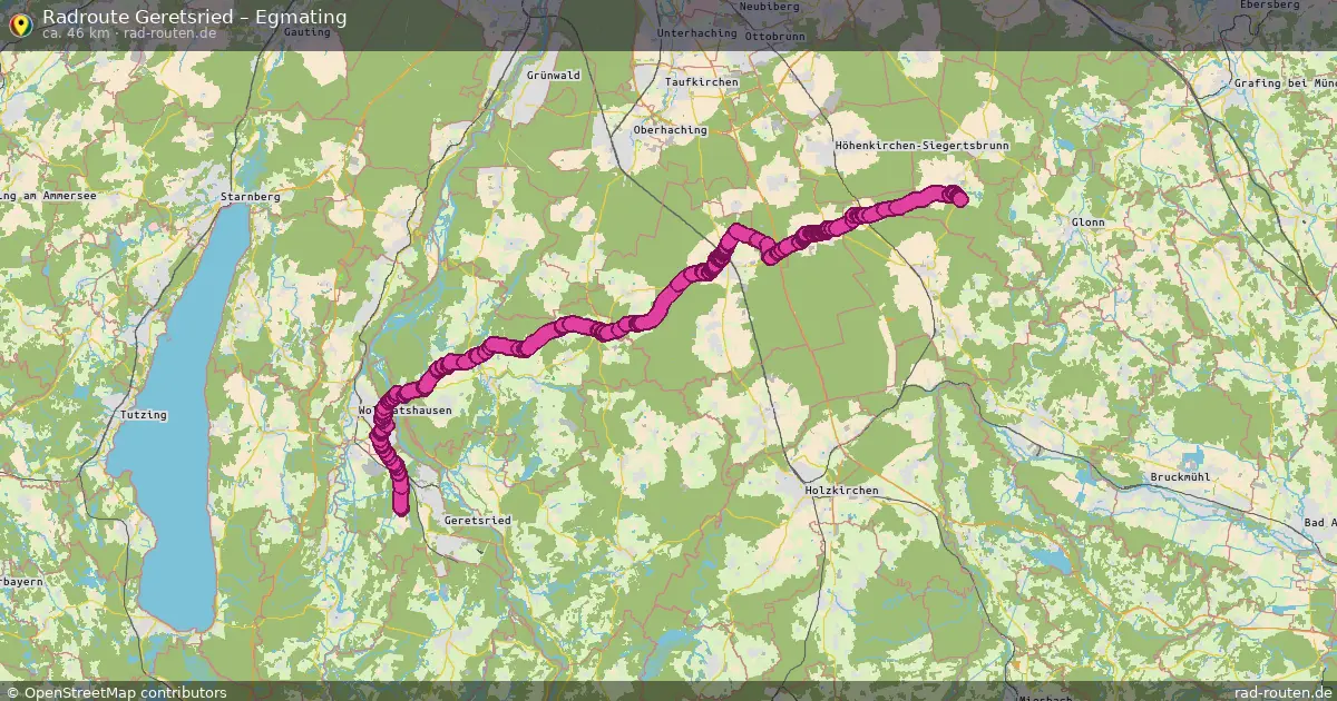 Fahrradroute Geretsried – Egmating (46 km) – Rad-Routen.de