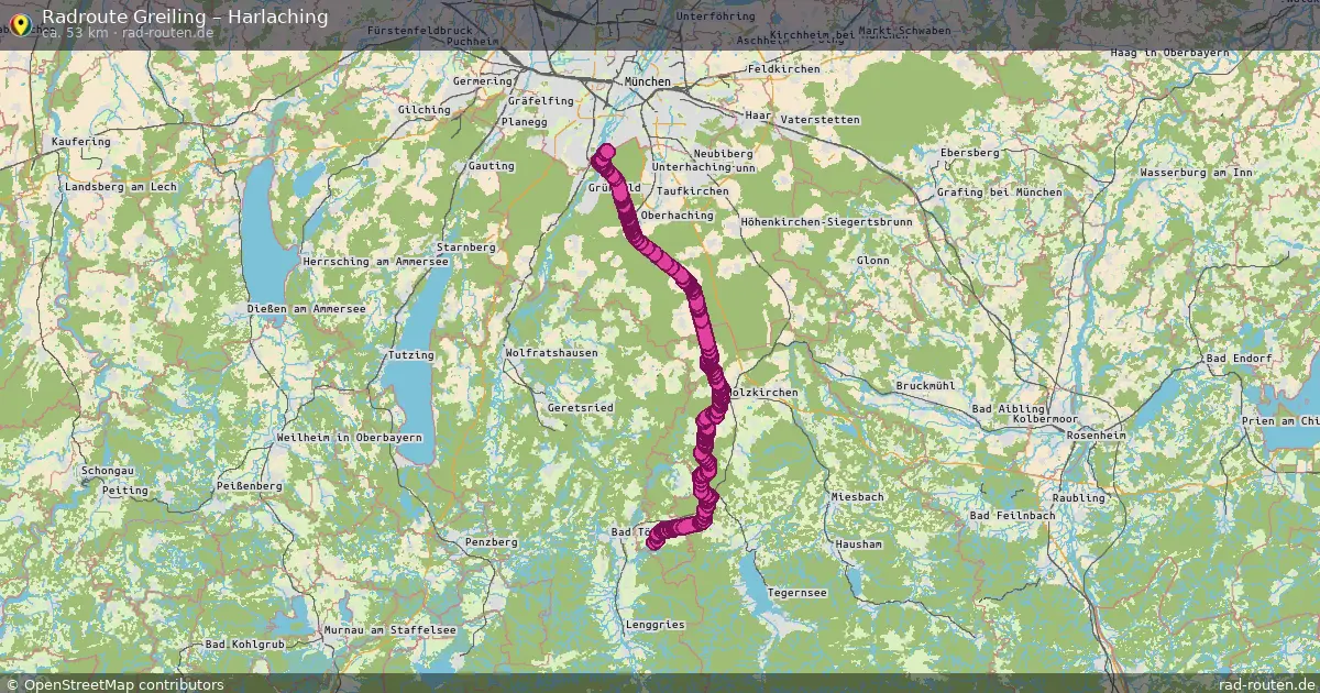 Fahrradroute Greiling – Harlaching