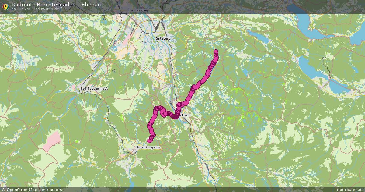 Fahrradroute Berchtesgaden – Ebenau
