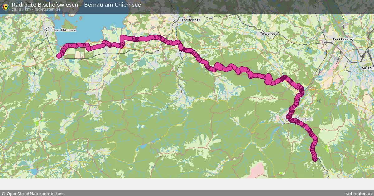 Fahrradroute Bischofswiesen – Bernau Am Chiemsee