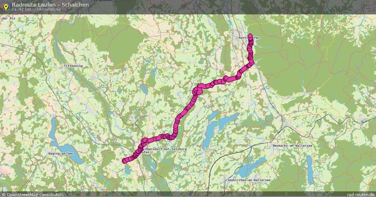 Fahrradroute Laufen – Schalchen