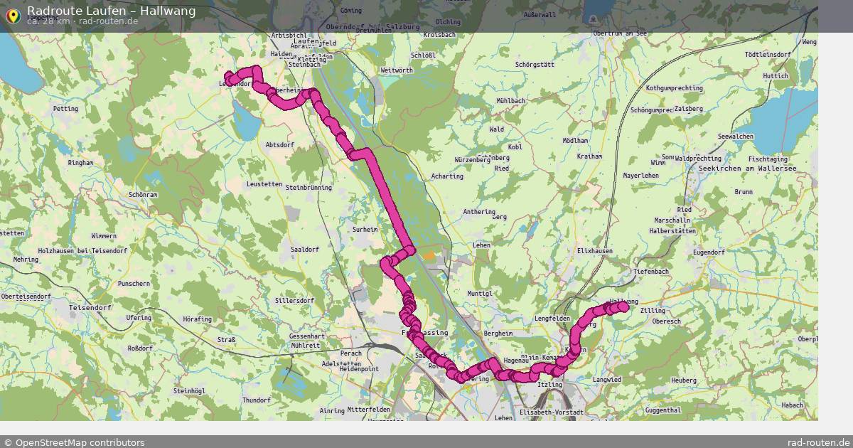Fahrradroute Laufen – Hallwang