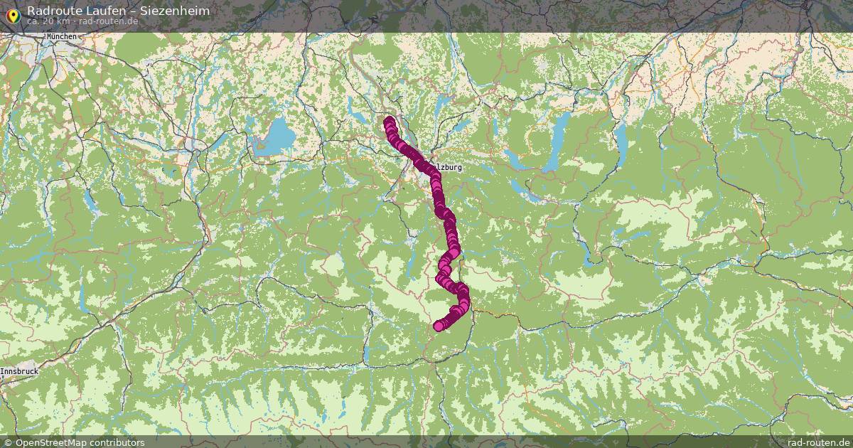 Fahrradroute Laufen – Siezenheim
