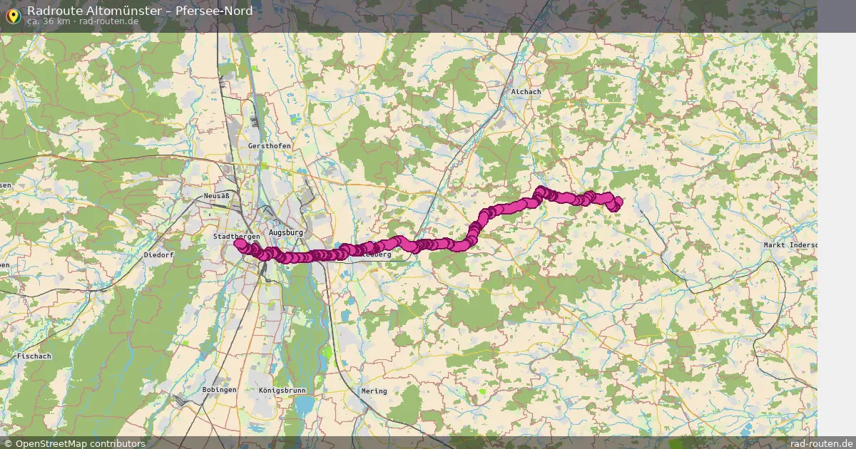 Radtour Altomünster – Pfersee-Nord