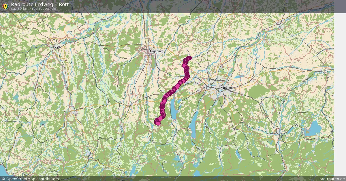 Fahrradroute Erdweg – Rott (80 km) – Rad-Routen.de