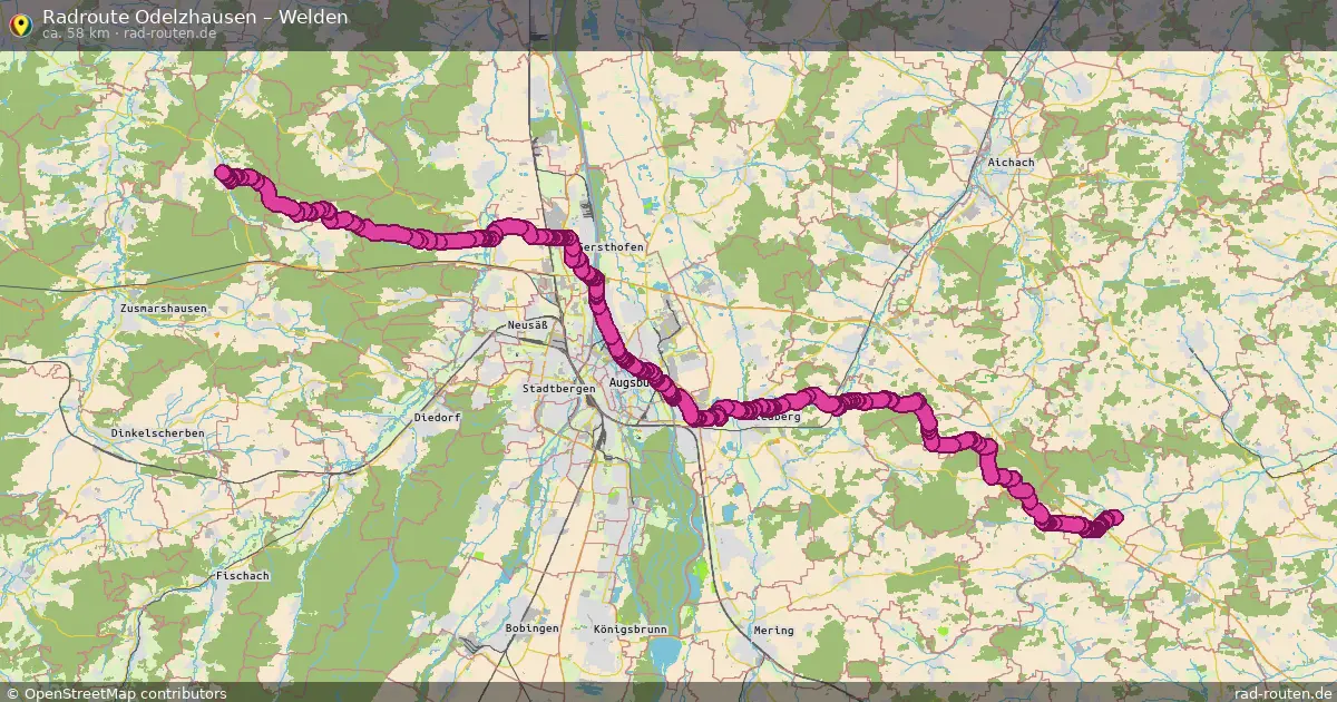 Fahrradroute Odelzhausen – Welden (58 km) – Rad-Routen.de