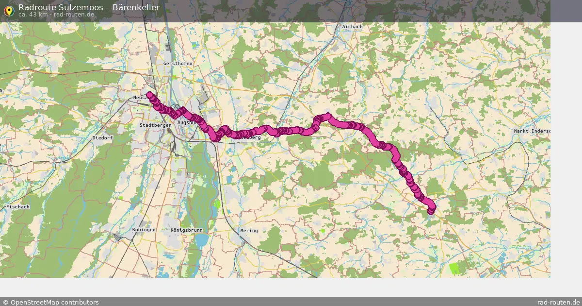 Fahrradroute Sulzemoos – Bärenkeller (43 km) – Rad-Routen.de