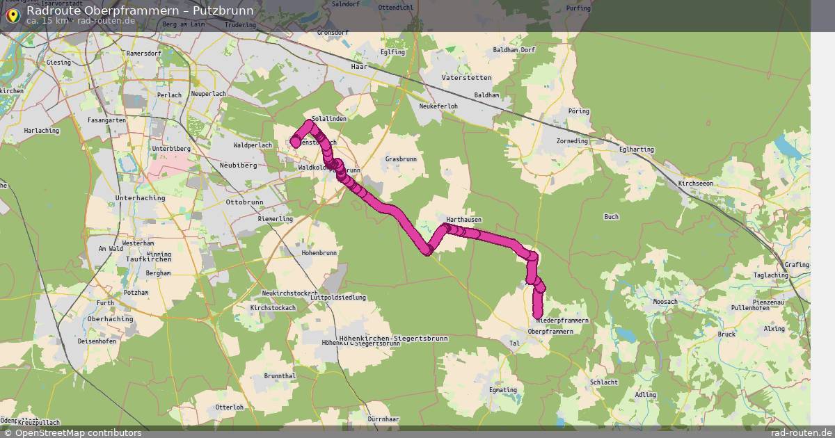 Fahrradroute Oberpframmern – Putzbrunn