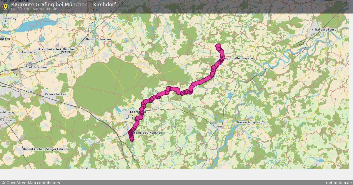 Fahrradroute Grafing Bei München – Kirchdorf (31 km) – Rad-Routen.de