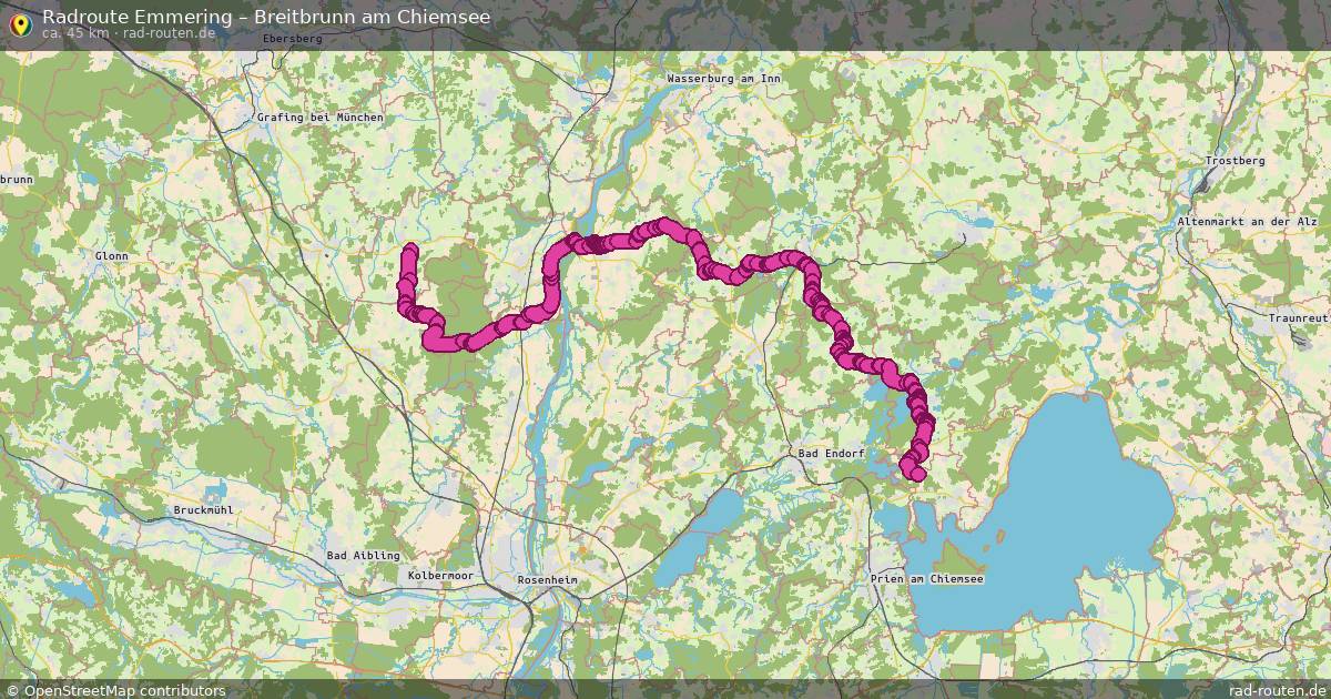 Fahrradroute Emmering – Breitbrunn Am Chiemsee