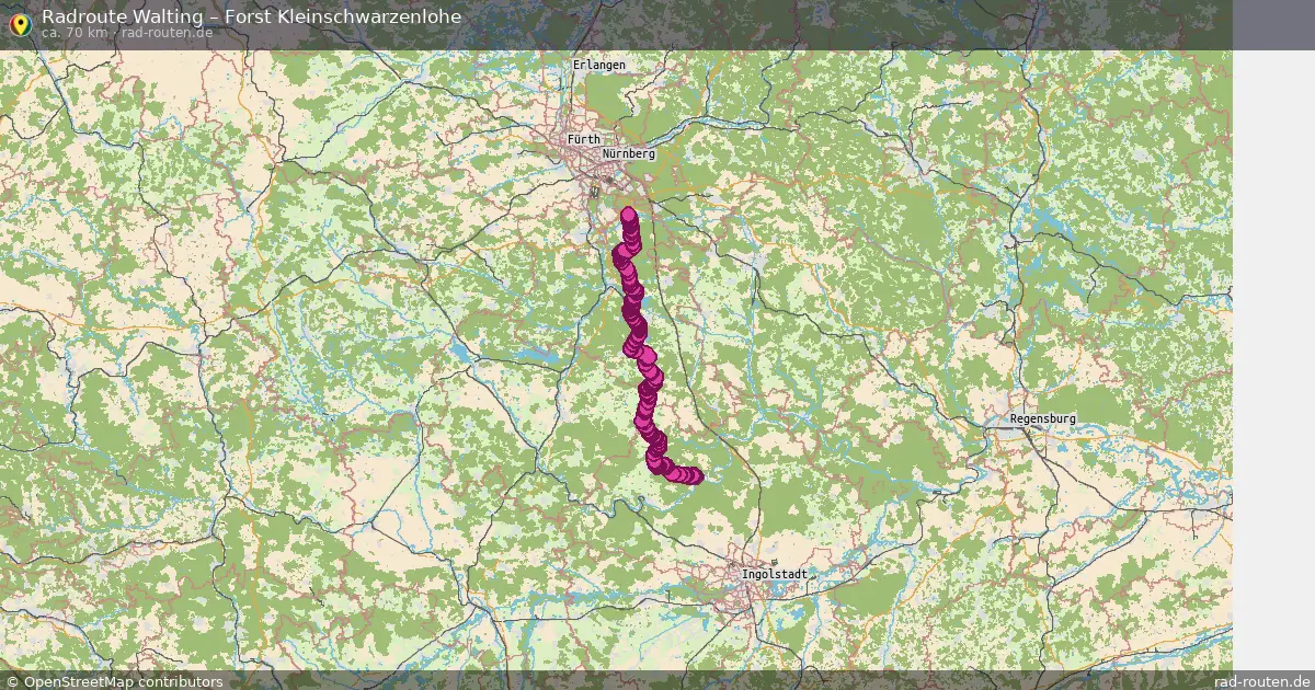 Fahrradroute Walting – Forst Kleinschwarzenlohe