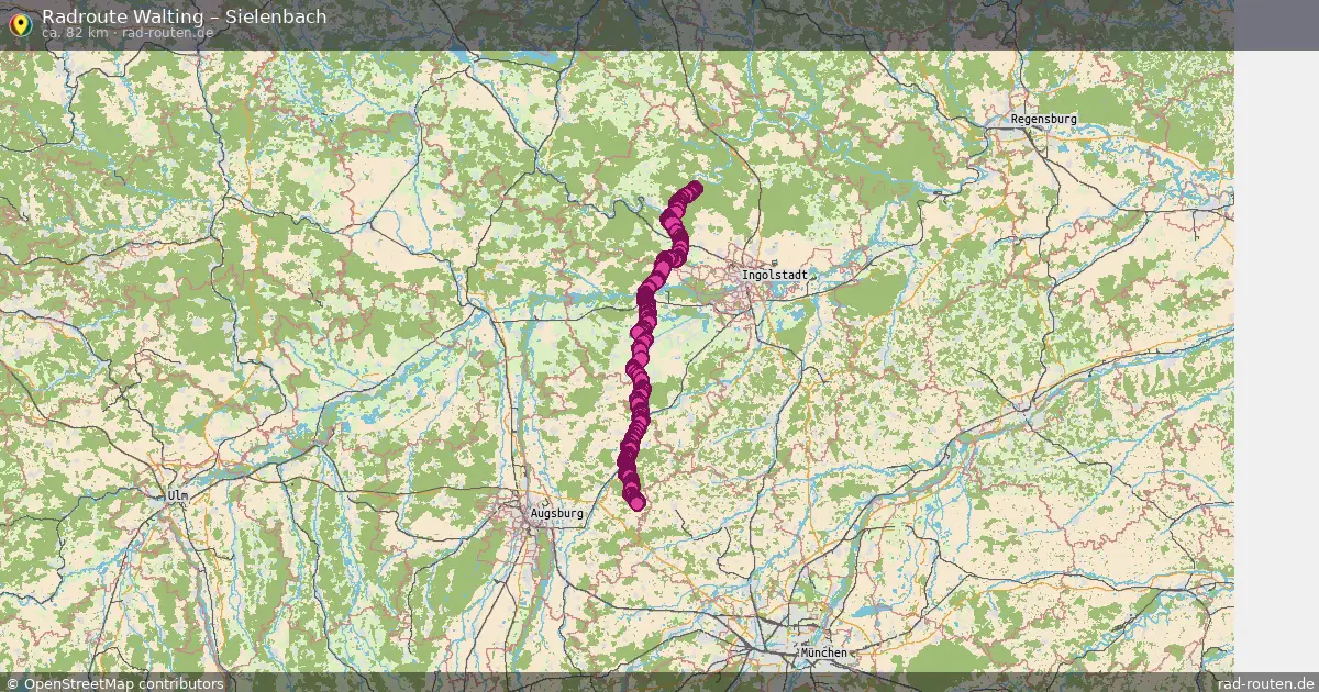 Fahrradroute Walting – Sielenbach