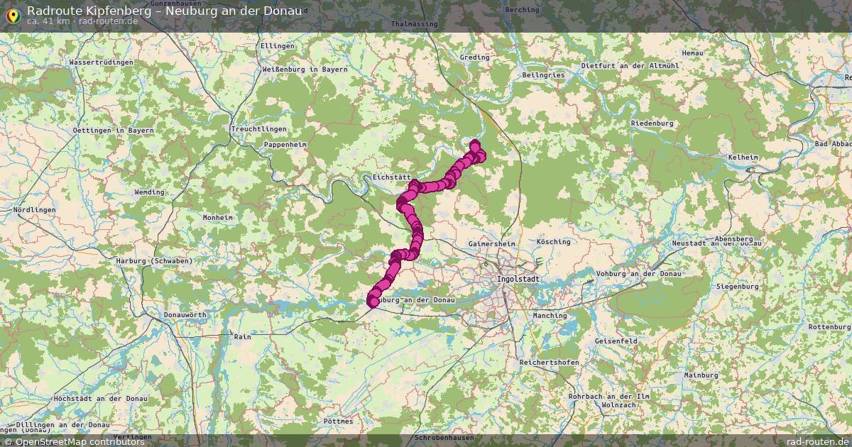Fahrradroute Kipfenberg – Neuburg An Der Donau