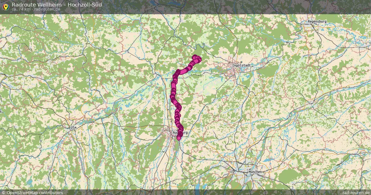 Radtour Wellheim – Hochzoll-Süd