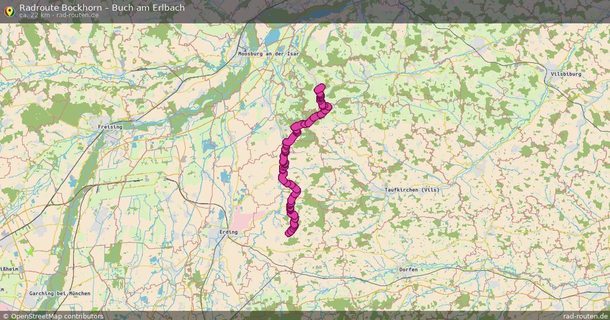 Fahrradroute Bockhorn – Buch Am Erlbach