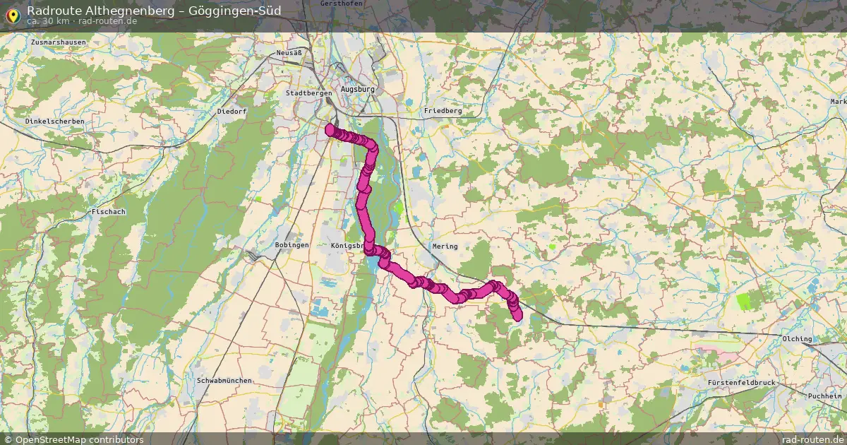 Radtour Althegnenberg – Göggingen-Süd