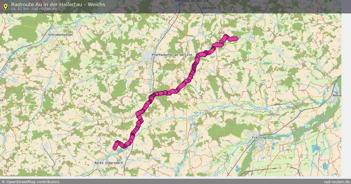 Fahrradroute Au In Der Hallertau – Weichs (41 km) – Rad-Routen.de