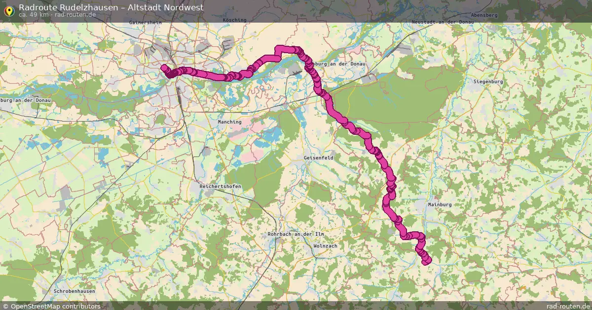 Radtour Rudelzhausen – Altstadt Nordwest