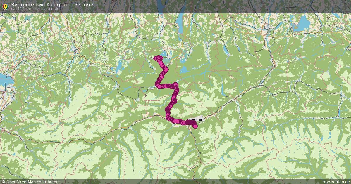 Fahrradroute Bad Kohlgrub – Sistrans
