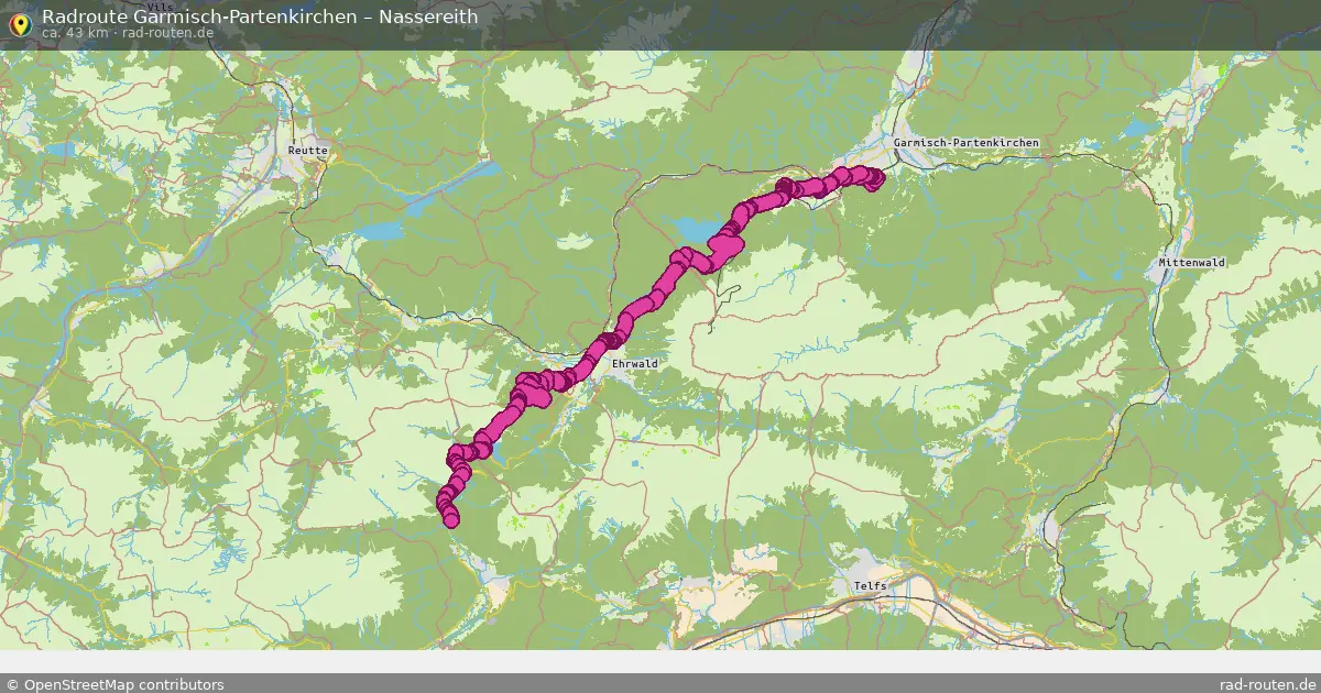 Fahrradroute Garmisch-Partenkirchen – Nassereith (43 km) – Rad-Routen.de