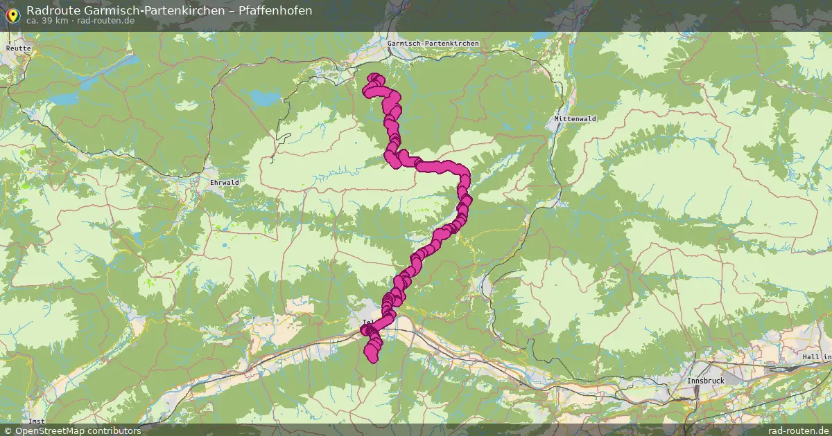 Fahrradroute Garmisch-Partenkirchen – Pfaffenhofen