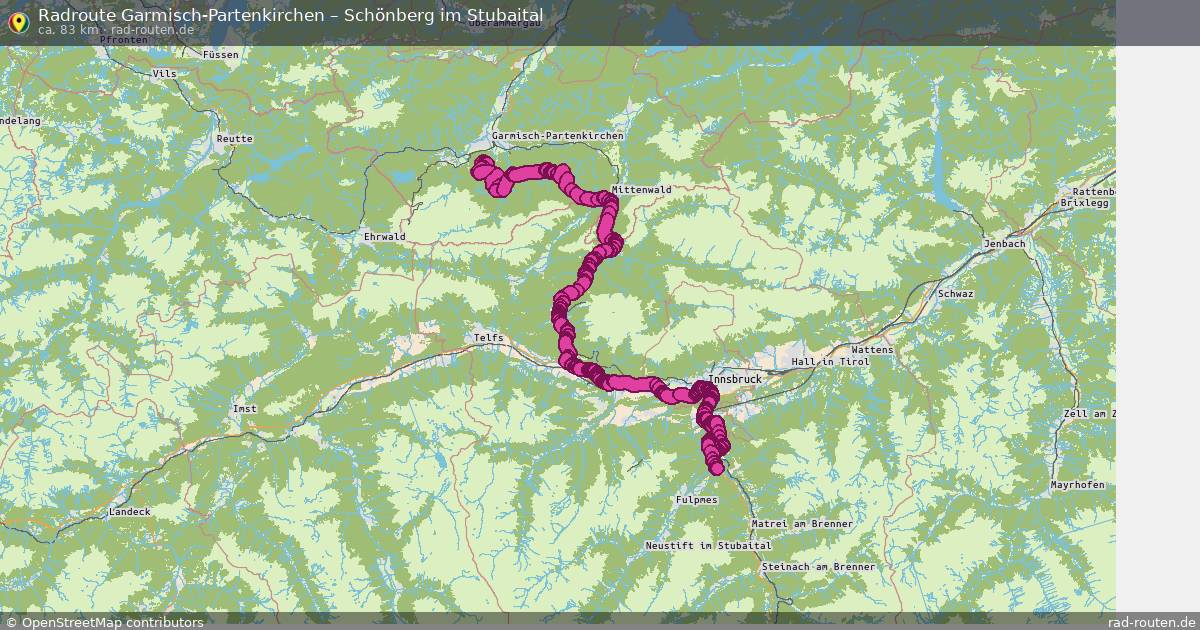 Fahrradroute Garmisch-Partenkirchen – Schönberg Im Stubaital
