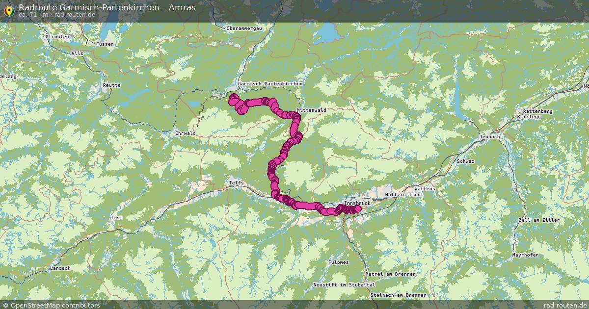 Fahrradroute Garmisch-Partenkirchen – Amras