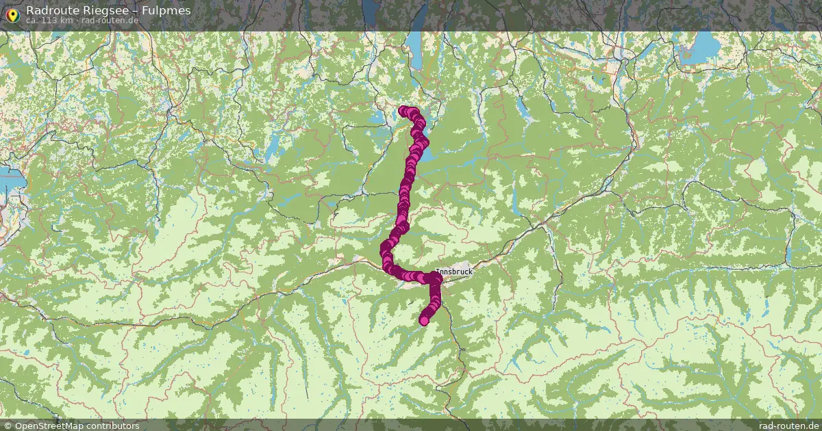 Fahrradroute Riegsee – Fulpmes