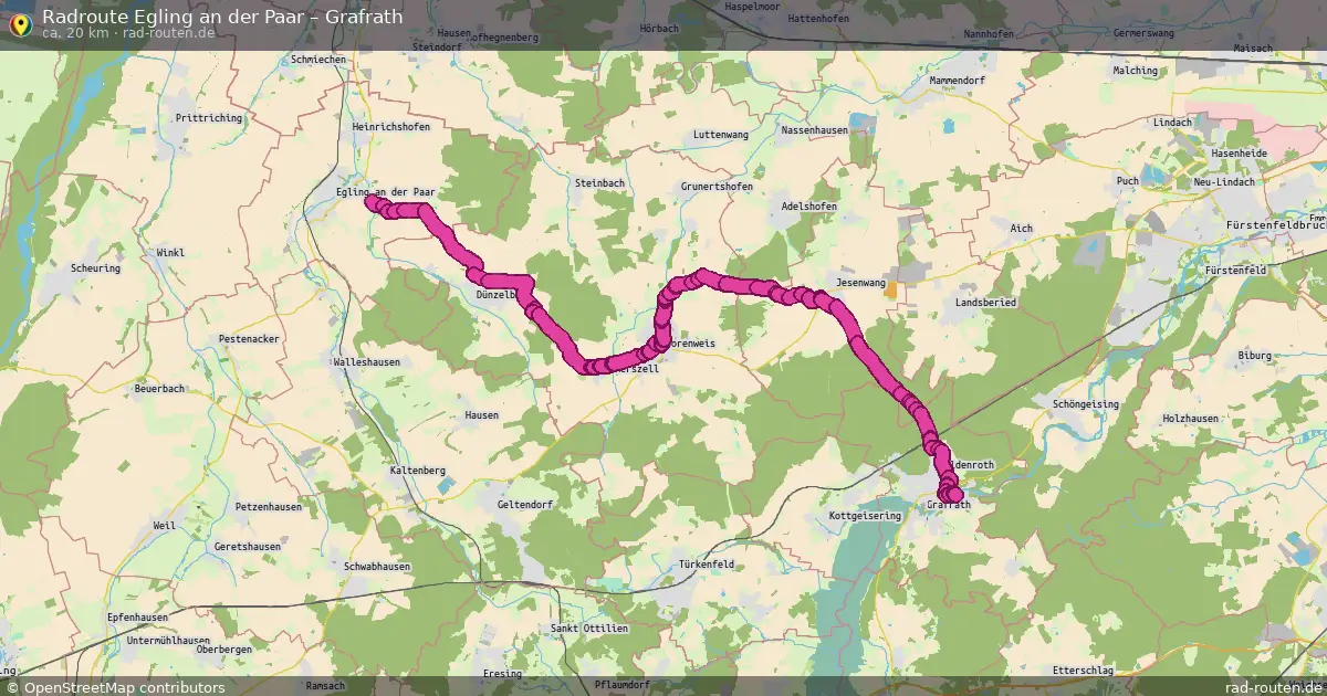 Fahrradroute Egling An Der Paar – Grafrath (21 km) – Rad-Routen.de