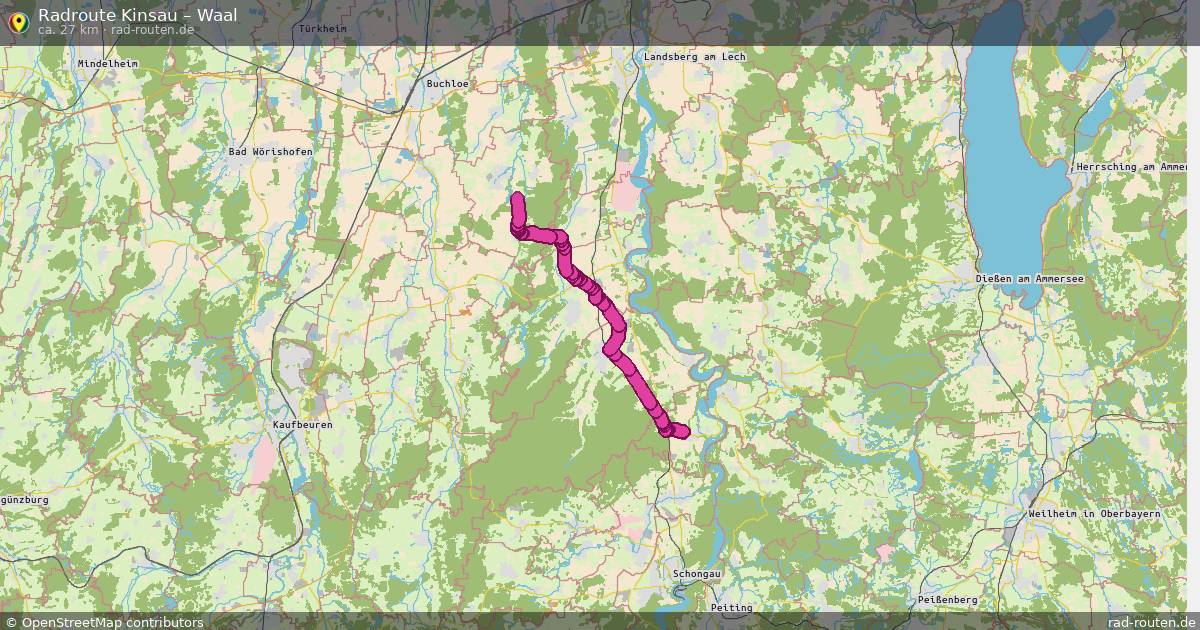 Fahrradroute Kinsau – Waal