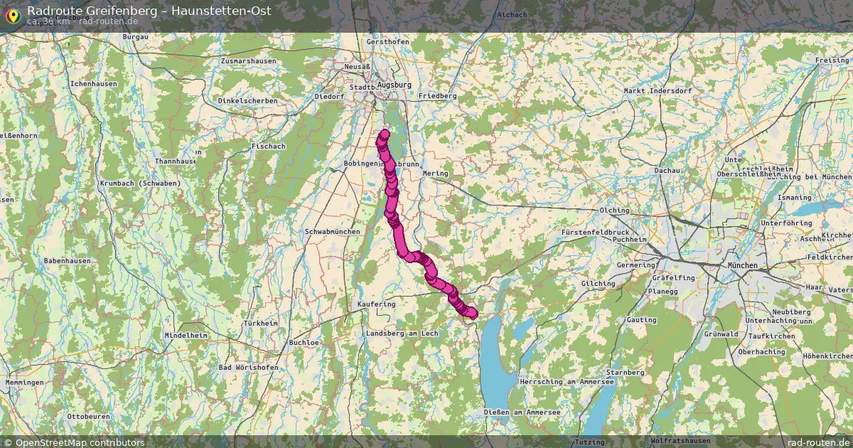Radtour Greifenberg – Haunstetten-Ost
