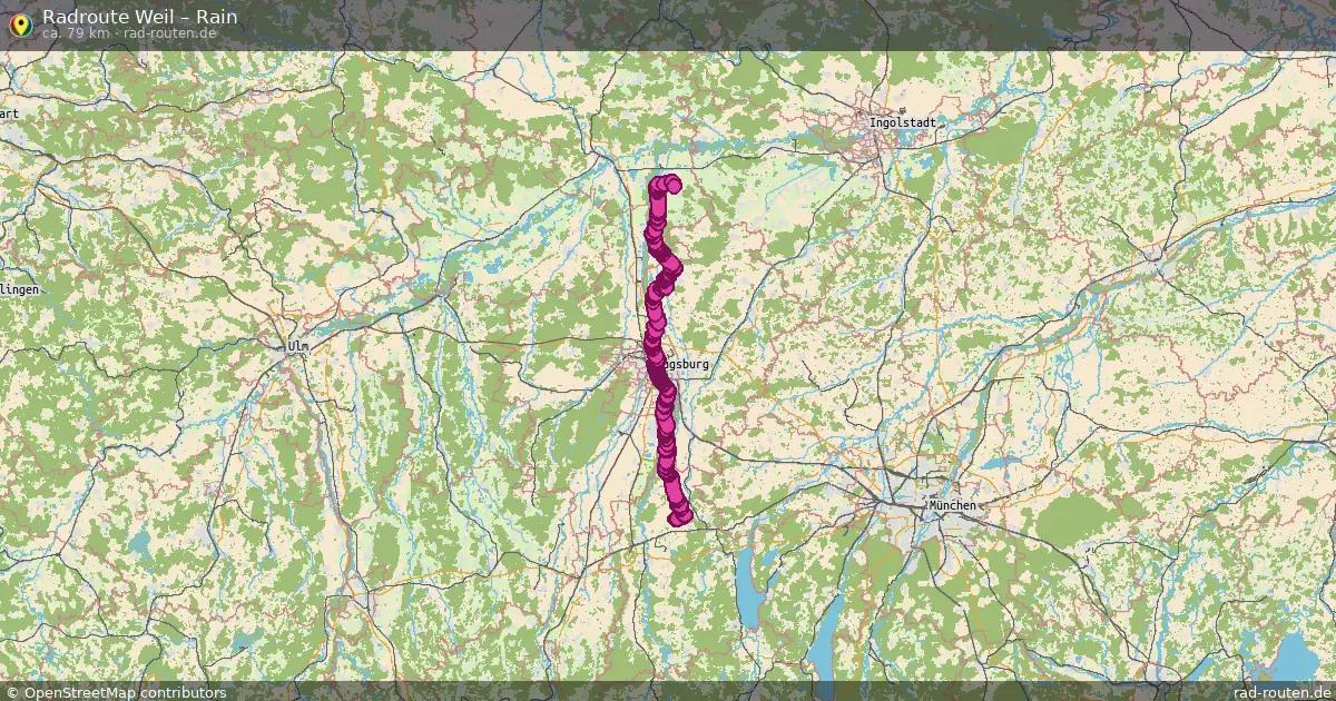 Fahrradroute Weil – Rain (79 km) – Rad-Routen.de