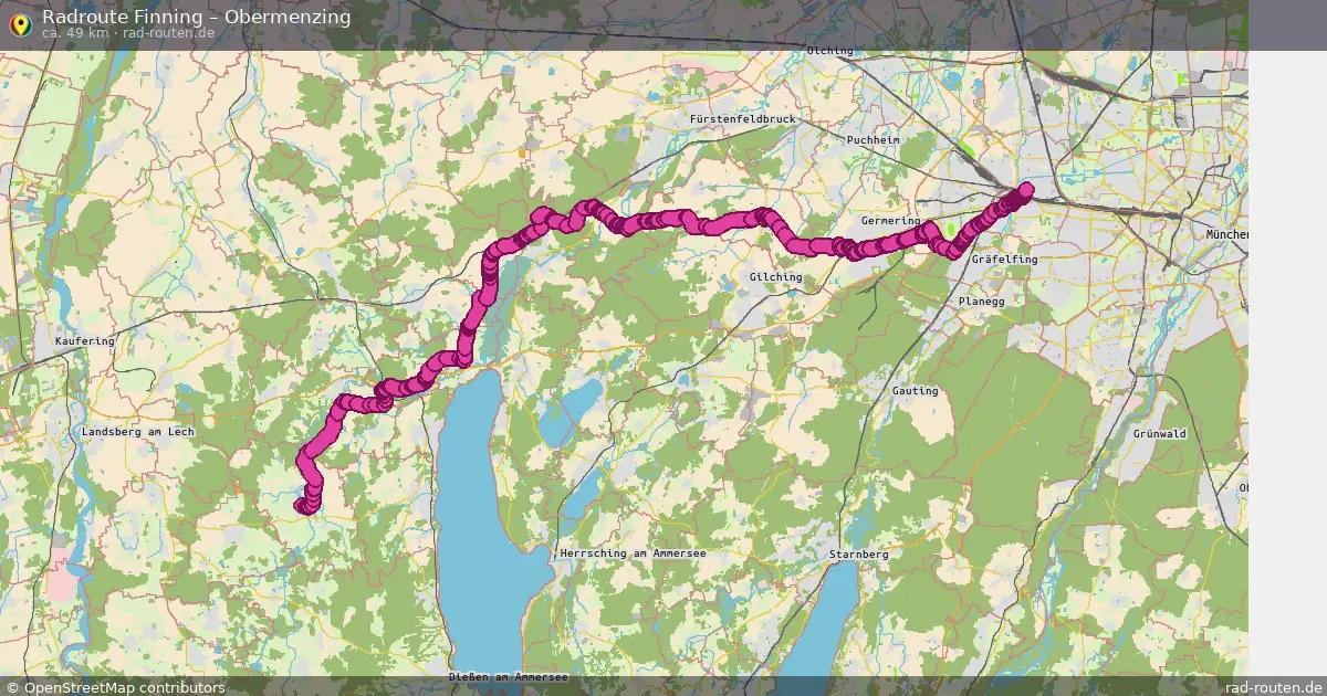 Fahrradroute Finning – Obermenzing (49 km) – Rad-Routen.de