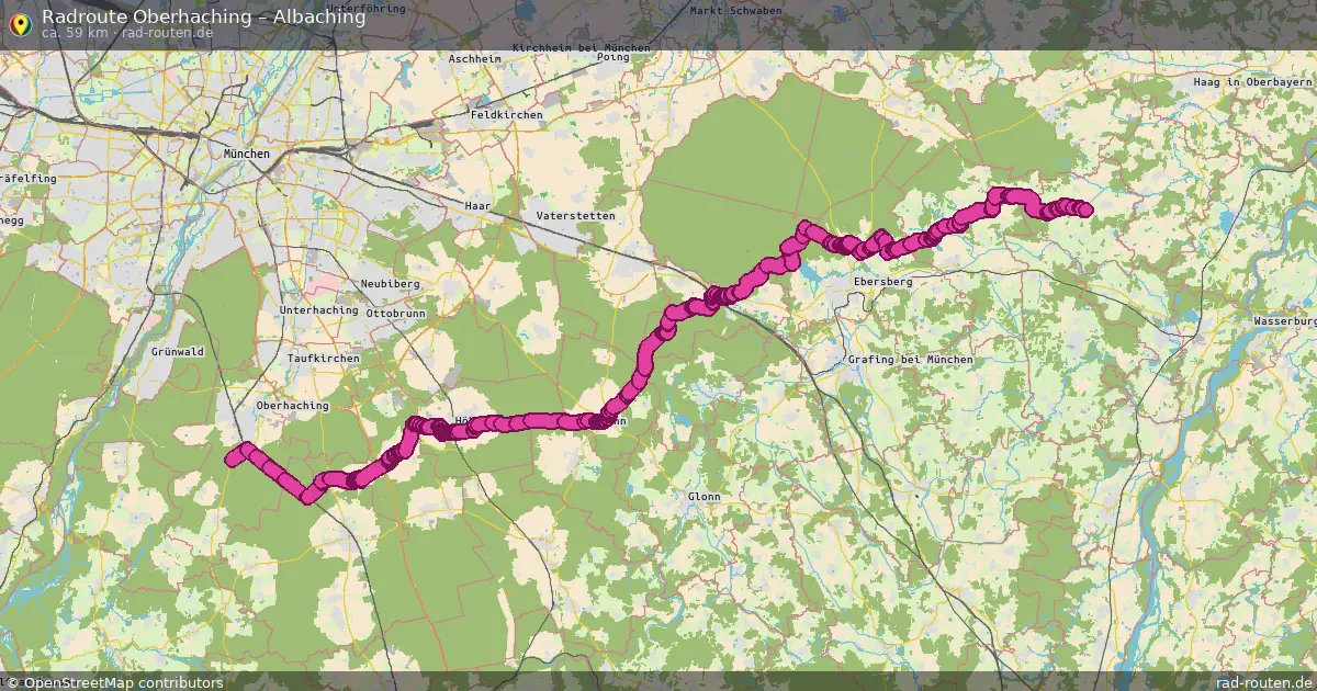 Fahrradroute Oberhaching – Albaching