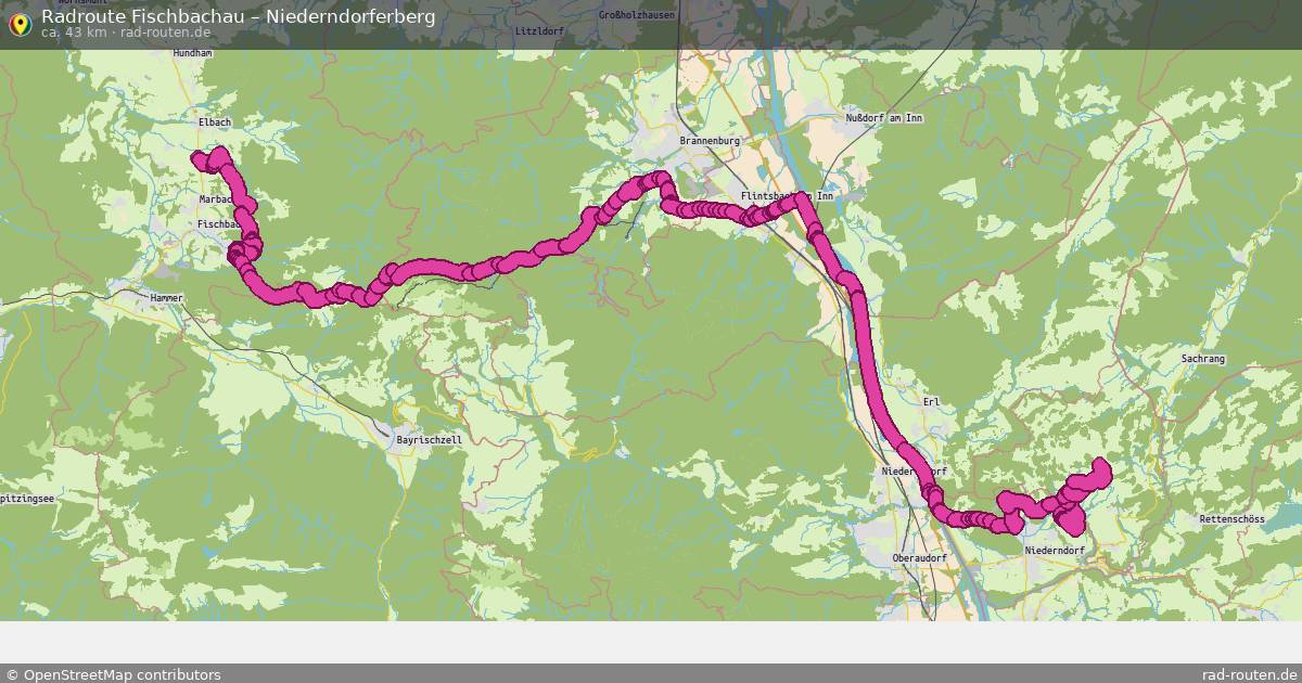 Fahrradroute Fischbachau – Niederndorferberg