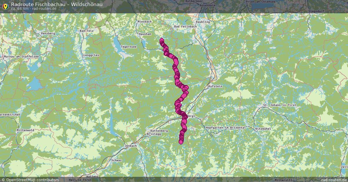 Fahrradroute Fischbachau – Wildschönau