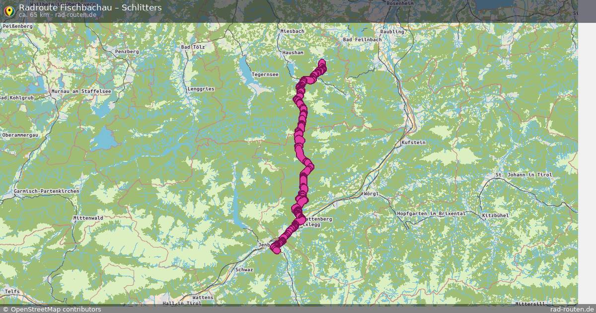 Fahrradroute Fischbachau – Schlitters