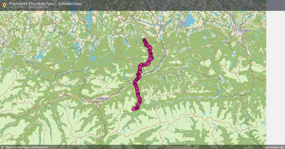 Fahrradroute Fischbachau – Schwendau