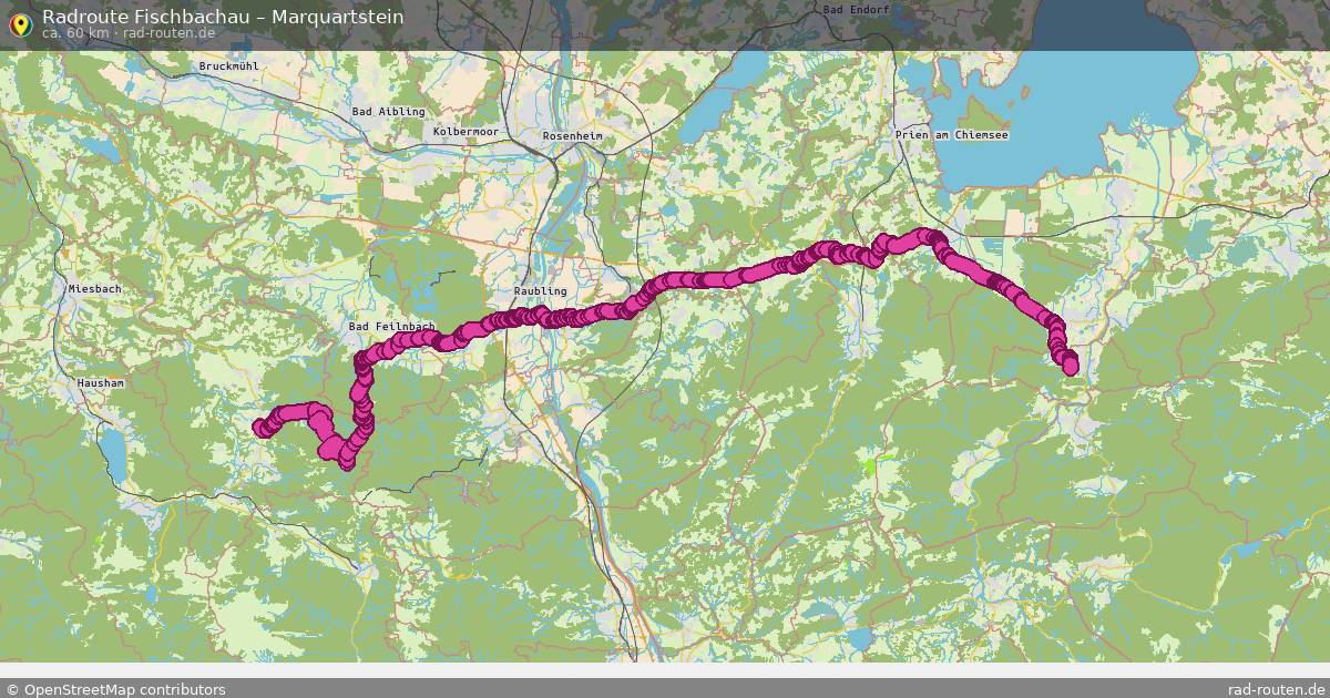 Fahrradroute Fischbachau – Marquartstein