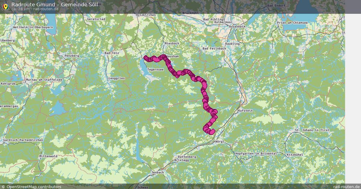 Fahrradroute Gmund – Gemeinde Söll