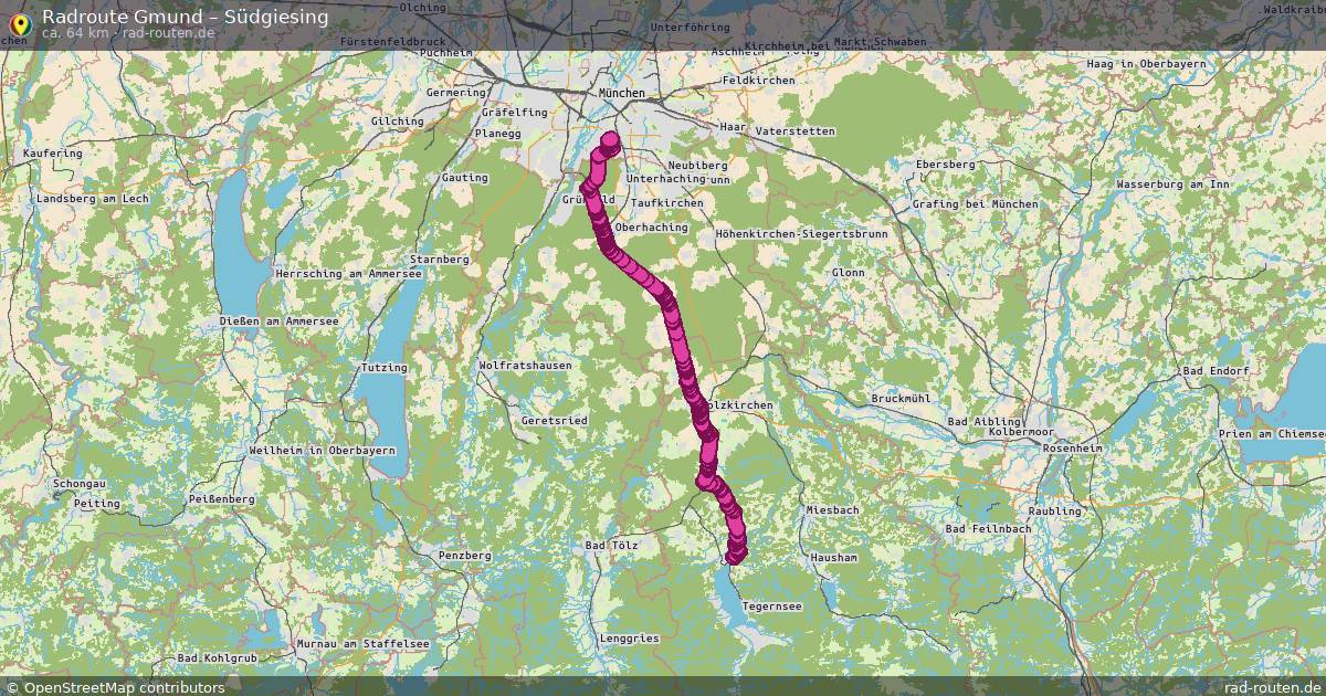 Fahrradroute Gmund – Südgiesing